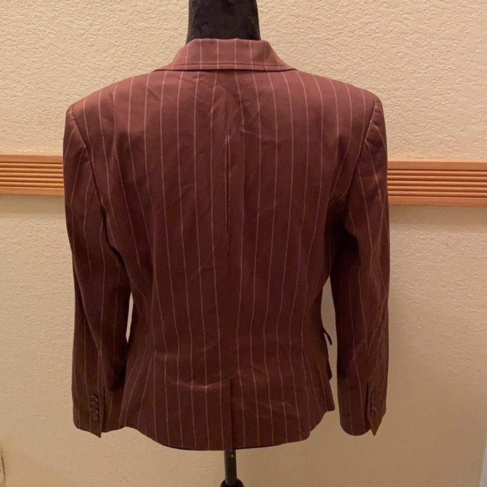Worthington brown pinstripe long sleeve blazer!! - Picture 4 of 6